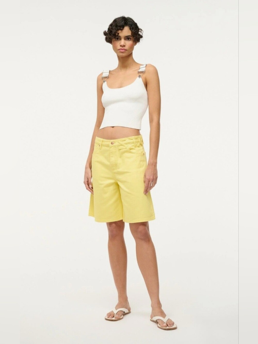 ✨ Staud x Wrangler "The Bermuda Short" – Sunflower Yellow (Size 28, NWOT) ✨